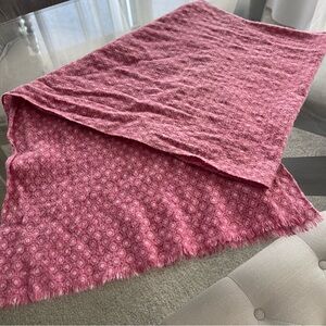 Emile Lafaurie Womens Scarf Shawl 100% Wool 17” x 67” Geometric Feminine